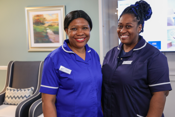 Two Lusso Court Care Homes Nurses Smiling